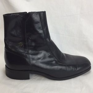 Florsheim Black Zipper Biker Beatle Boots 10.5 D